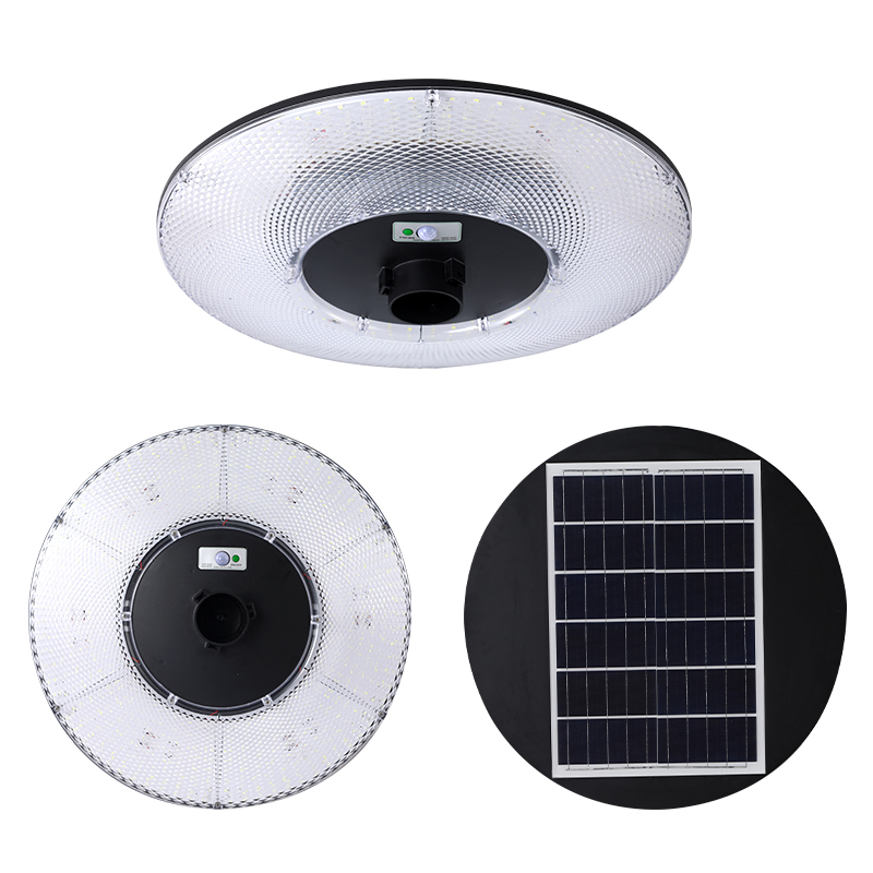 Ufo Solar Garden Lights Outdoor 600w 800w អំពូលភ្លើងដើរដោយថាមពលពន្លឺព្រះអាទិត្យ