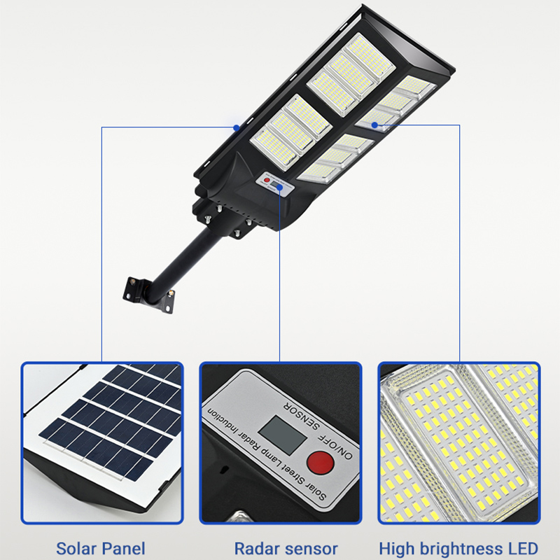 100w 200w 300w បញ្ចូលថាមពលពន្លឺព្រះអាទិត្យតាមដងផ្លូវ