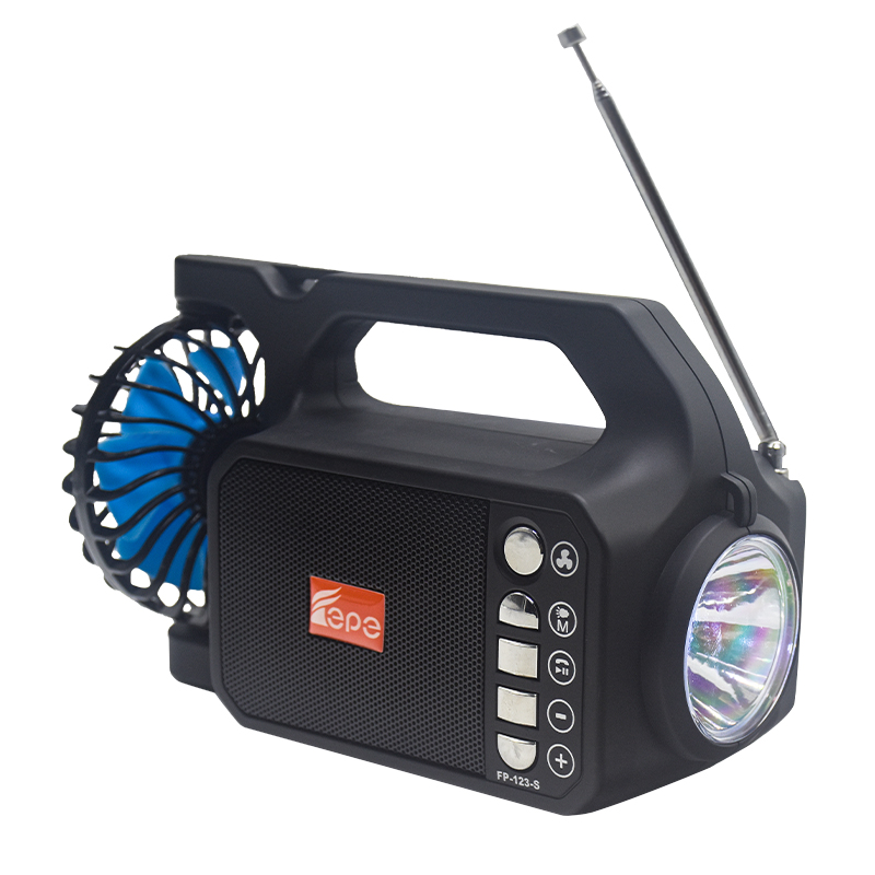 Fm Radio Bluetooth ឧបករណ៍បំពងសម្លេងថាមពលពន្លឺព្រះអាទិត្យចល័ត