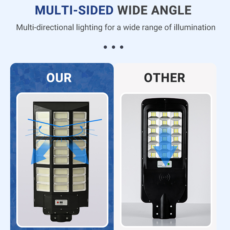 ឧបករណ៍ចាប់សញ្ញាចលនា 100w 200w 300w All in One LED Street Light