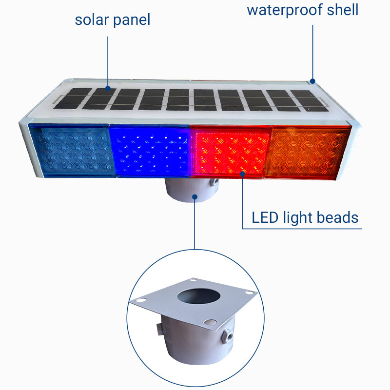 ការព្រមាន Strobe Light ភ្លើងចរាចរណ៍ពន្លឺព្រះអាទិត្យ