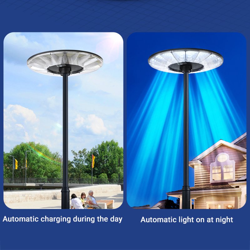 ឧបករណ៍ចាប់សញ្ញាចលនា UFO Solar Garden Light ទាំងអស់នៅក្នុងពន្លឺផ្លូវពន្លឺព្រះអាទិត្យតែមួយ